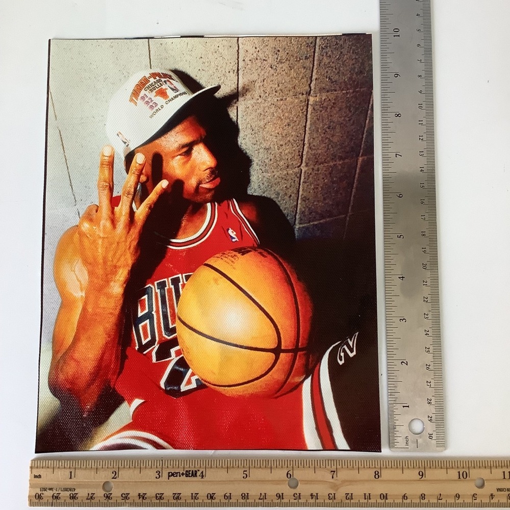 Michael Jordan Canvas Print Chicago Bulls 3rd NBA Championship‎ 1993 8 x 10